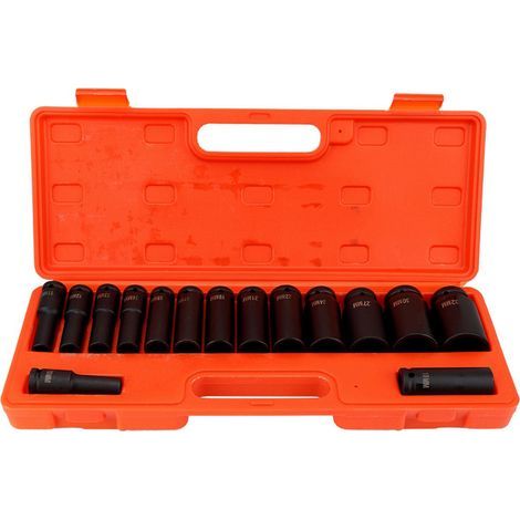 Zoternen Jeu d'outils de douilles à Impact profond de 15 pièces/ensemble 1/2 pouces 10-32mm pour atelier de Garage (1/5)