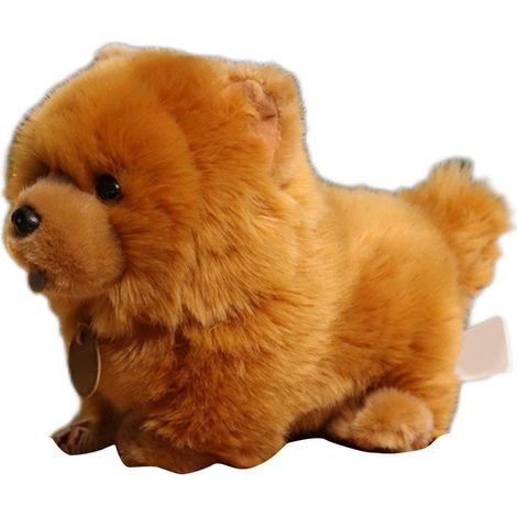 Peluche chien Chow Chow 25 cm (10 pouces), jouet doux et moelleux, décoration pour canapé ou chambre, cadeau idéal pour les enfants