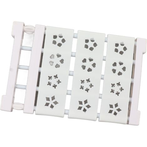 Étagère extensible blanche à tension pour placard, sans perçage, télescopique, avec séparateur, largeur 24 cm et longueur 38 à 55 cm (15 à 21,7 pouces). (1/5)
