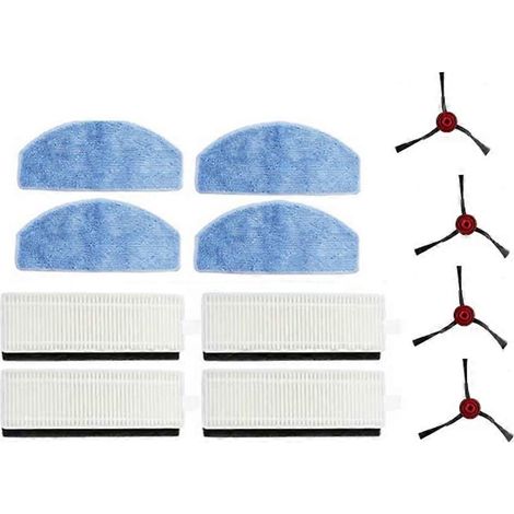 Lot de 12 accessoires pour aspirateur Laresar Mars 01 / Lubluelu SL68 : brosse latérale et filtre. (1/5)