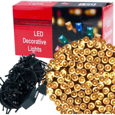 LC100 LUCI PER ALBERO DI NATALE 100 LED BIANCO CALDO LUCI PER ALBERO DI NATALE DA INTERNO