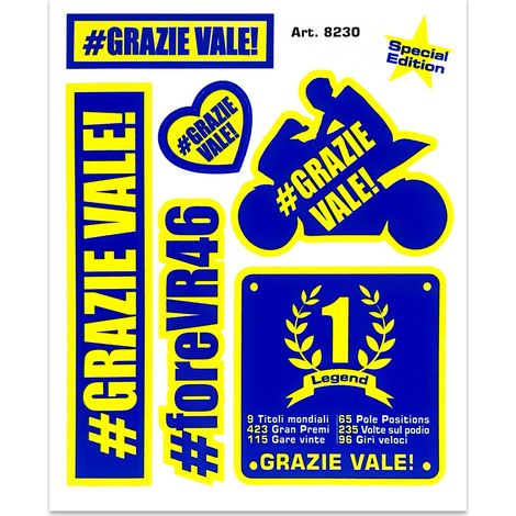 Adesivi Grazie Vale, 14 x 16 cm