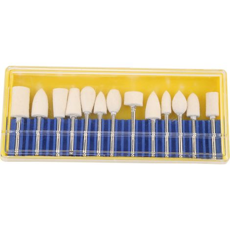 Ortviai Lot de 13 embouts de polissage en feutre de laine pour outil rotatif – tige 3 mm et 2,35 mm (1/5)