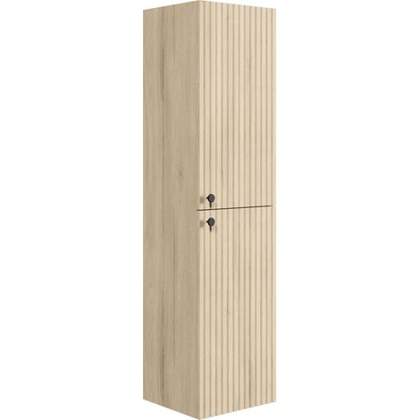 Badezimmerschrank Saros 35 x 32 x 140 cm - Eiche Hell - Hängende