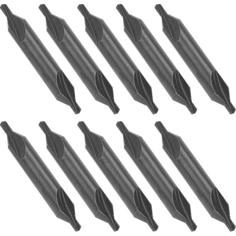 Foret à centrer 3mm lot de 10, acier rapide HSS, outil industriel de précision pour perçage, forets à pointer type A haute vitesse. (1/5)
