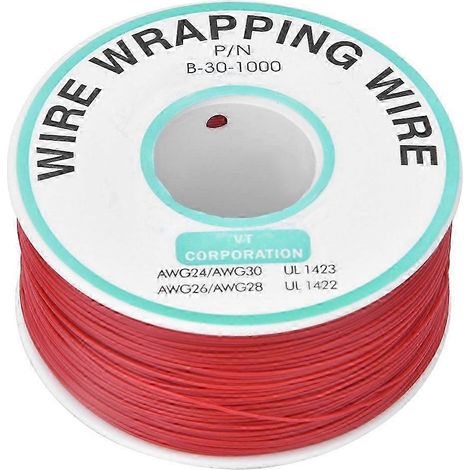 Fil de câblage OK rouge 30AWG 300m, anti-oxydation pour réparation de circuits imprimés, fil de pontage enroulable (1/3)