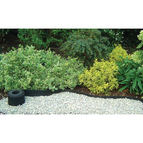 Nortene – Bordure en caoutchouc flexible 0,13 m de hauteur – Longueur 5 m – Imputrescible et résistant aux intempéries – Pour délimitation jardin