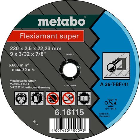 Metabo Flexiamant super 180x2,0x22,23 Stahl, Trennscheibe, gekröpfte Ausführung 25 Stk (1/3)