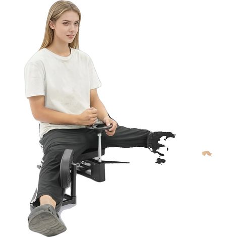 Máquina estiradora de piernas, ángulo de extensión ajustable, diseño cómodo, color negro. (1/2)