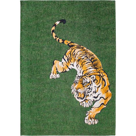 Tapis de salon Pop Collection 100x140 cm - Green On Fire - Motifs audacieux pour une touche de style unique et moderne (1/5)