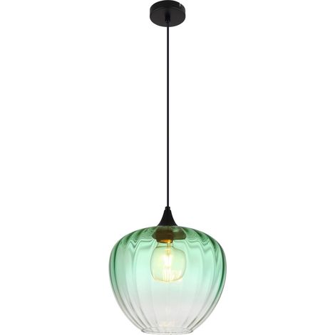 Globo - lampada a sospensione - SANDER - verde - vetro - Ø 29cm -
