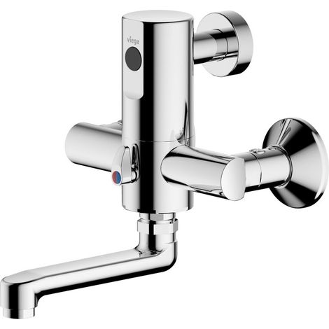 Viega Wandarmatur elektronisch 9121.8, warm und kalt, 281x166mm, 211Zink-Druckguss/Kunststoff verchromt (1/3)