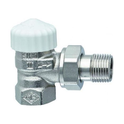 Corps de vanne thermostatique H 3/8" V-exact II équerre laiton rouge (1/4)