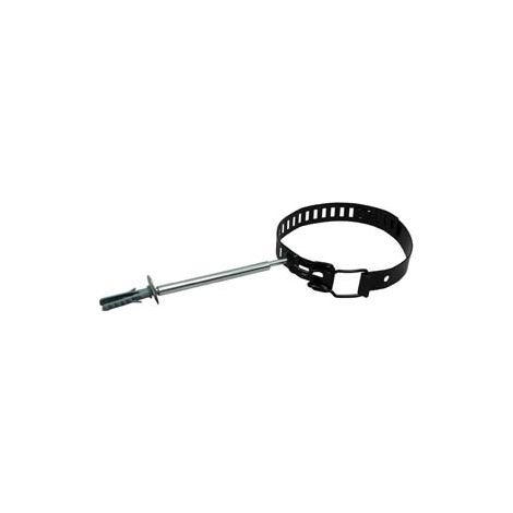 COLLARI FERMATUBO PER STUFE SMALTATO NERO- - ø cm.10/15 regolabile con tassello ø mm.8x40 - 10 pezzi