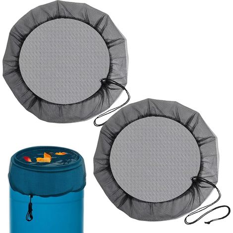 Lot de 2 filets de protection pour barils de pluie Ø90 cm, anti-moustiques (1/5)