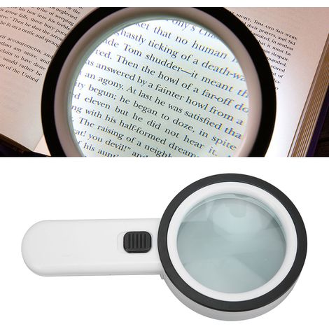 Loupe à main optique en verre 30X 8cm avec 12 LED, puissante pour lecture et inspection détaillée (1/5)