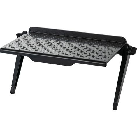 Black Etagere for Set Top Box TV Monitor Top Shelf TV Screens Rack Screen Storage Shelf for Cell Pho