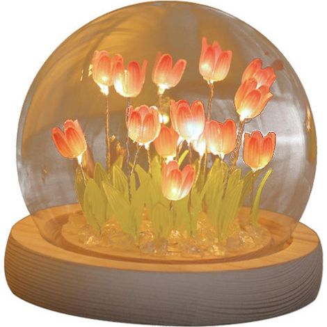 Kreatives Tulpen-Nachtlicht – 50 % reduziert – Romantisches LED-Nachtlicht – Dekorative Lampe für Zuhause – Neu eingetroffen (1/5)