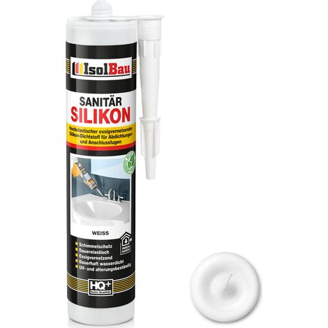 IsolBau Silicone Sanitaire Blanc Sanitär Silikon 300ml