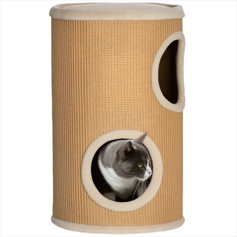 Arbre à chat Tour à griffer pour chat 2 niveaux avec sisal (1/5)
