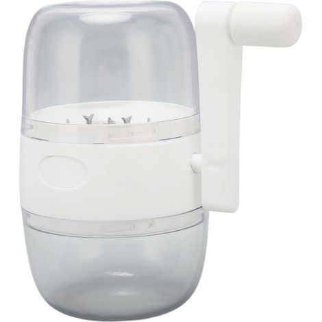 Broyeur à noix manuel avec lames en acier inoxydable et poignée antidérapante, adapté à l'ail (blanc) (1/5)