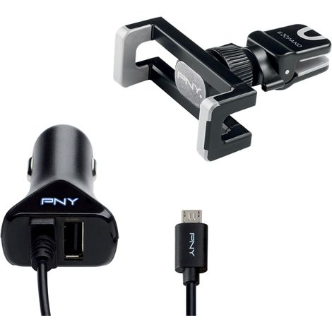 PNY ROAD KIT ( Soporte + Cargador doble + Dual Cable)