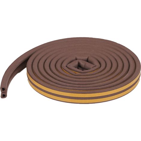 Joint d'étanchéité pour porte - Joint en mousse auto-adhésif type D - Pour portes et fenêtres coulissantes - 1 rouleau (1/5)