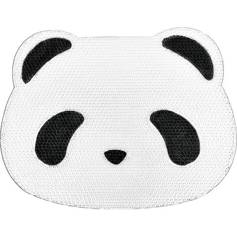 Griffoir mural carton ondulé forme panda 43x33cm pour chaton, résistant et écologique, fixation murale facile (1/4)