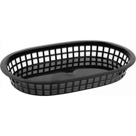 Lot de 6 corbeilles de service en polypropylène noir (1/5)