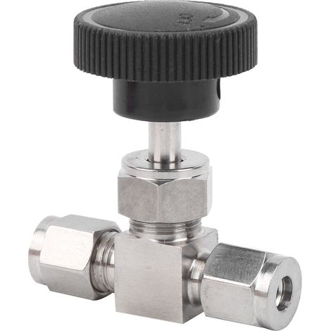 Ventil aus Edelstahl 304, 2-Wege-Hochdruck-Nadelventil zur Durchflussregelung von Wasser, Gas und Flüssigkeiten, Ф1/4 (1/5)