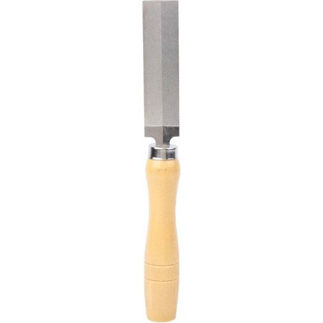 Lime diamantée rhombique, manche en bois, métal, verre, meulage, outil de jardinage (7,6 cm)