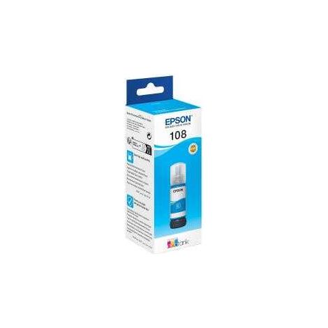 Dep贸sito de tinta cian Epson 108 original C13T09C24A de 70 ml para EcoTank L8050