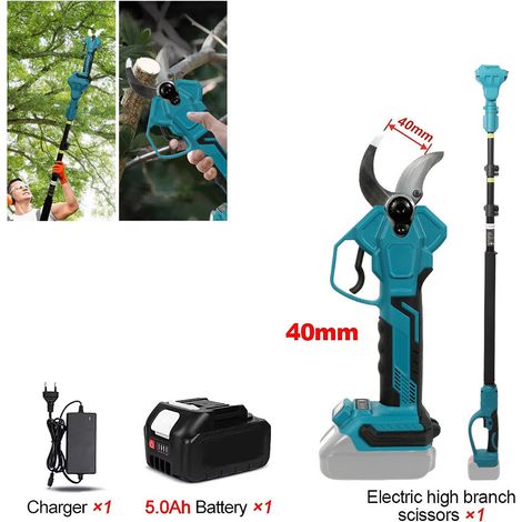 Sécateur électrique sans fil sans balais 3500w, Sécateur électrique sans fil 40 mm,Avec batterie et chargeur, pour branches hautes (1/5)