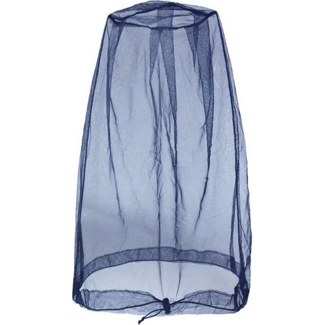 Moustiquaire de tête 2 pièces, bonnet et masque anti-moustiques pour camping, randonnée en jungle et escalade - Bleu marine - 44 x 50 cm (1/5)