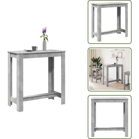 vidaXL Bartisch Betongrau 102x50x103,5 cm Holzwerkstoff (1/5)