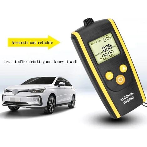 Éthylotest portable HT-611 avec sac de rangement compatible voiture/maison (1/5)