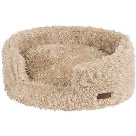 T56 Deluxe Lit pour Chien/Fluffy Panier, Beige