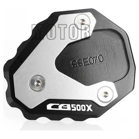 (Silver CB500x) Compatible avec HONDA CB500X CB 500X CB500 X 2017-2021 Moto CNC Agrandisseur de béquille latérale, rehausseur de béquille, support d'extension maxpower (1/4)