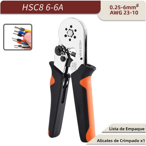 Kit de sertissage de cosses tubulaires pour outils électriques en acier au carbone, tailles 0,08-16 mm²/0,25-10 mm² (1/5)