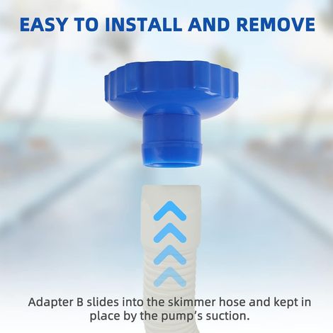 Adaptateur Intex Pool Fittings Type B (Modèle 11238) Raccord rapide étanche pour tuyau d'aspiration de piscine hors sol Accessoire de remplacement/mise à niveau