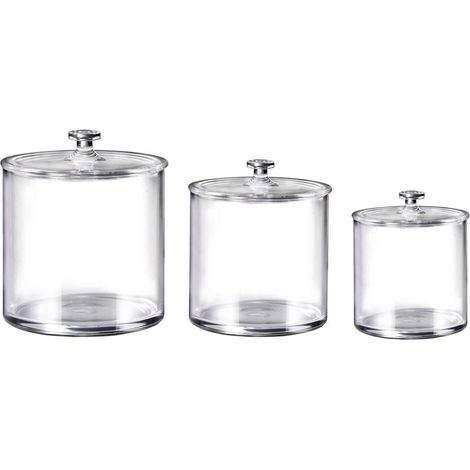 3 Boîtes Coton Tige Distributeur Plastique pour Salle Bain (1/5)