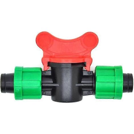 20pcs 16mm Drip Irrigation Garden Hose Pipe Adapter Agricultural Drip Irrigation Diverter Valve With Lock Nut For Greenhouse Irrigation And Garden Hos (1/5)