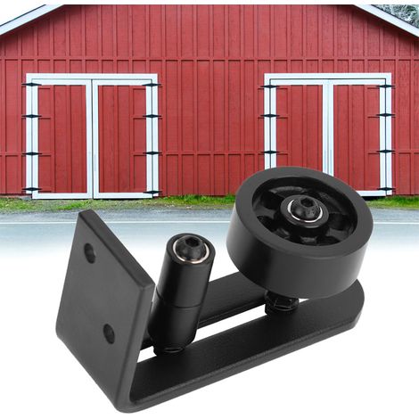 Rouleau de guidage de plancher réglable pour porte de grange (peinture noire) (1/5)