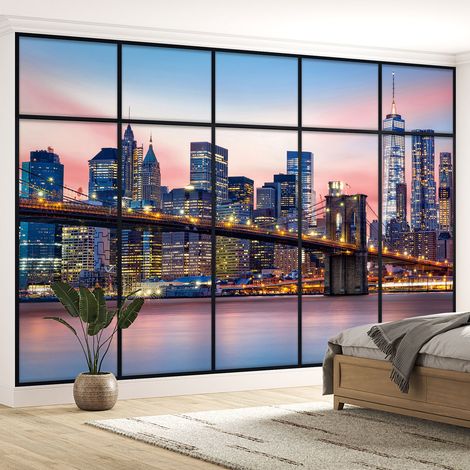 Papier peint panoramique Trompe l'oeil Verrière - New york - 130 cm x 82 cm (1/5)