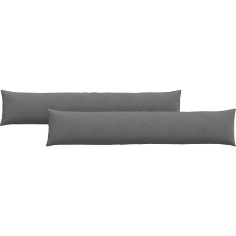 Maison Exclusive - Cuscini da Divano 2 pcs Grigio scuro 200 x 40 cm Tessuto