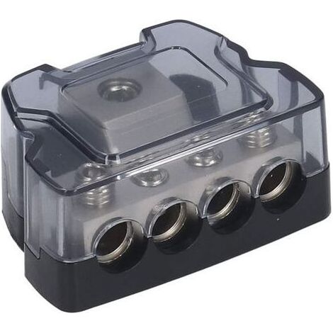 Bloc de Distribution D'alimentation 4 Voies Porte-fusible Ampli Bloc de Distribution de Fusible Répartiteur Audio de Voiture (1/5)