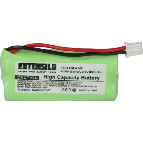 EXTENSILO Akku kompatibel mit Siemens Gigaset Q063 schnurlos Festnetz Telefon (850mAh, 2,4V, NiMH)