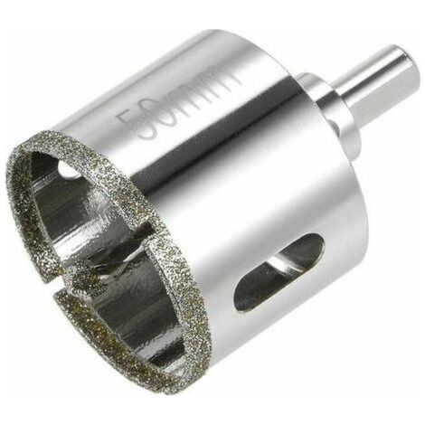 Foret diamant pour scie cloche en verre, cramique, porcelaine, carrelage 50 mm (1/5)