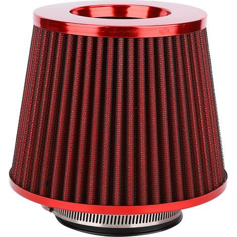 Universal 63mm High Flow Multi-Diameter Iron Mushroom Head Air Filter Kit for Cars (Red)