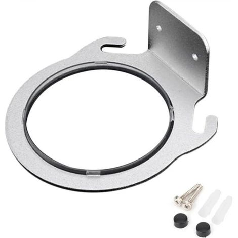 [NON UTILIZZATO] Supporto da parete in alluminio per asciugacapelli, 8 cm (colore: argento)